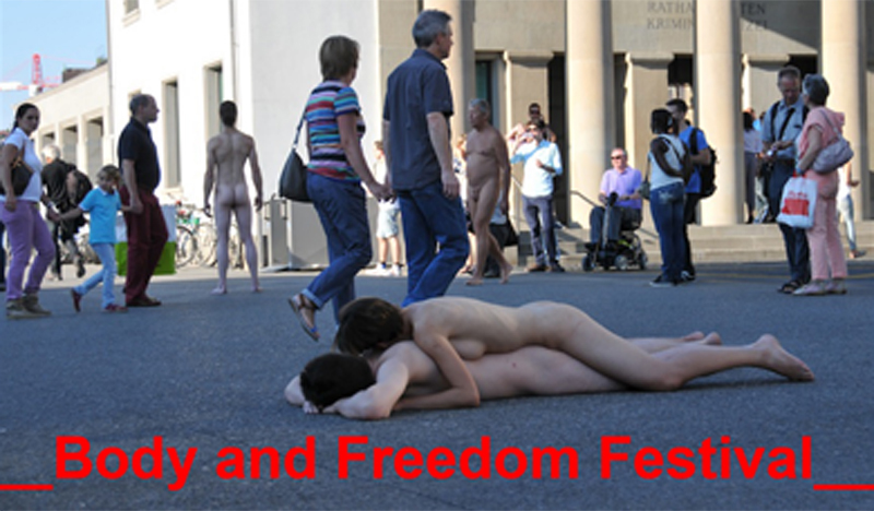 Body and Freedom Festvial Zürich: Drei nackte Tage auf der Rathausbrücke