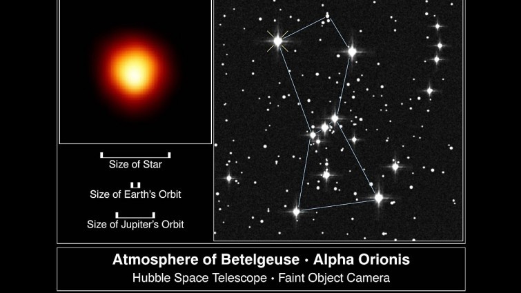 In der Milchstraße explodierte heute (vor 642 Lichtjahre) der grösste Stern Beteigeuze im Sternbild Orion